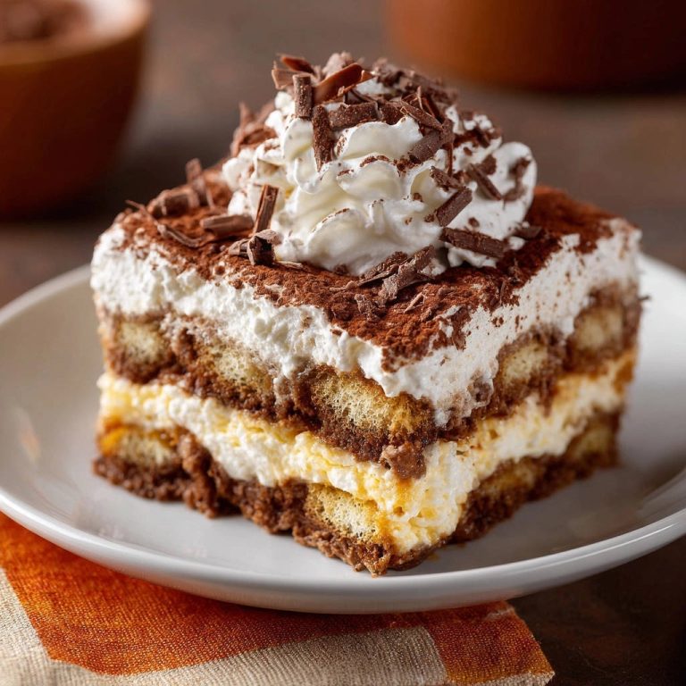 Klassisches Tiramisu in einer Nahaufnahme, serviert auf einem weißen Teller. Der Anschnitt zeigt die cremigen Schichten und die perfekte Textur.