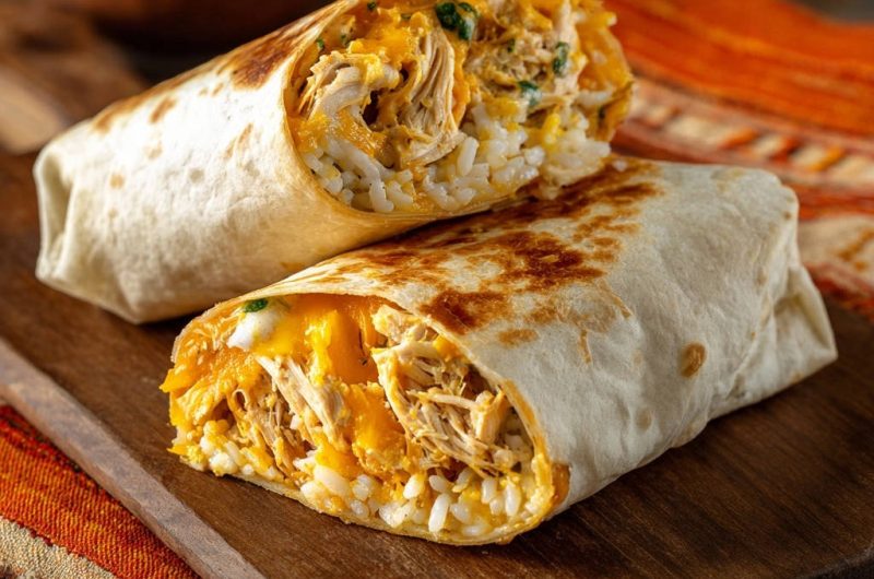 Hähnchen-Käse-Burrito