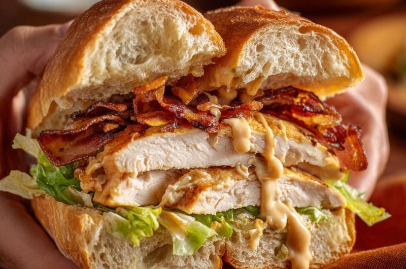 Hähnchen-Bacon-Sandwich