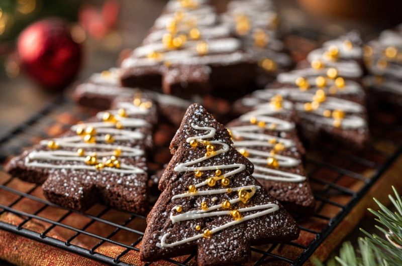 Schokoladen-Weihnachtsbäume