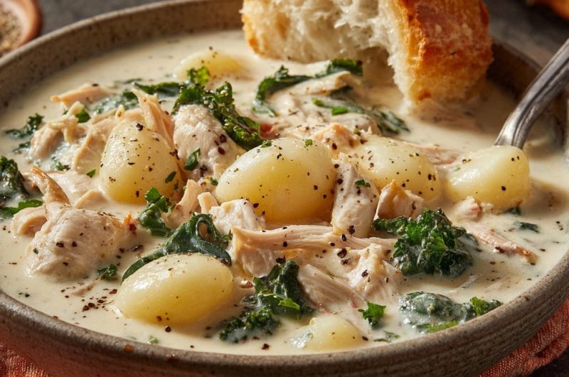 Hähnchen-Gnocchi-Suppe