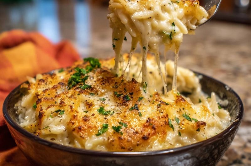 Käse-Orzo-Auflauf
