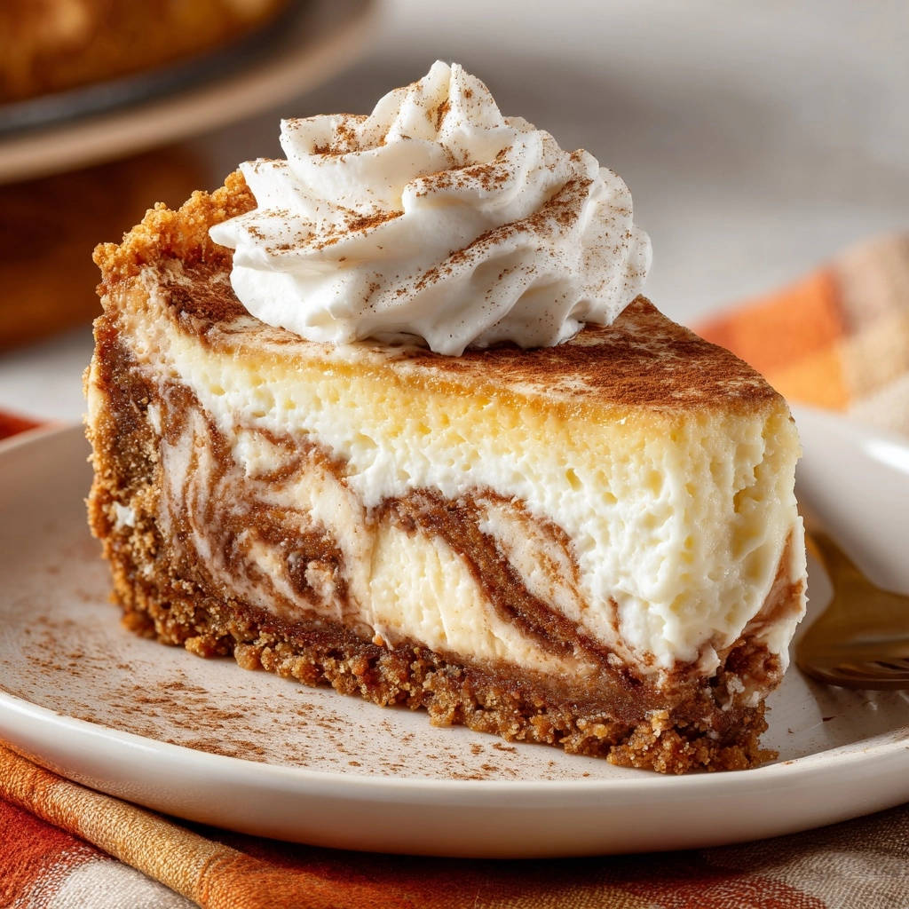 Cremiger Marmor-Cheesecake in Nahaufnahme, serviert auf einem Teller. Der Anschnitt zeigt die cremige Marmorierung und eine dicke Schicht Sahne.
