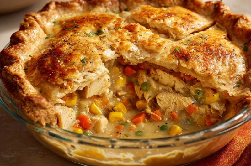Hähnchen-Gemüse-Pie