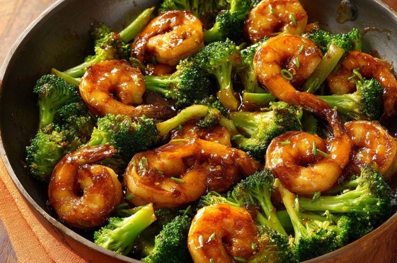 Garnelen-Brokkoli-Wok