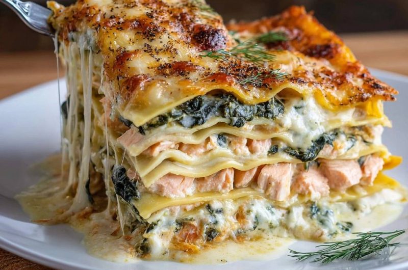 Lachs-Spinat-Lasagne