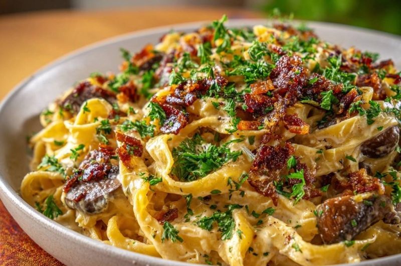 Pilz-Tagliatelle