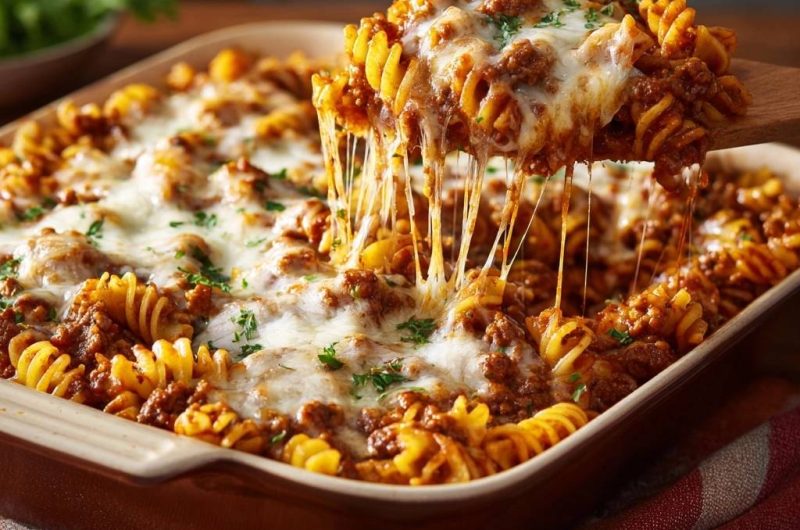 Fusilli-Hackfleisch-Auflauf
