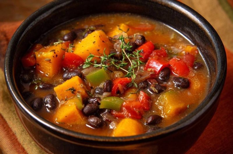 Kürbis-Bohnen-Chili