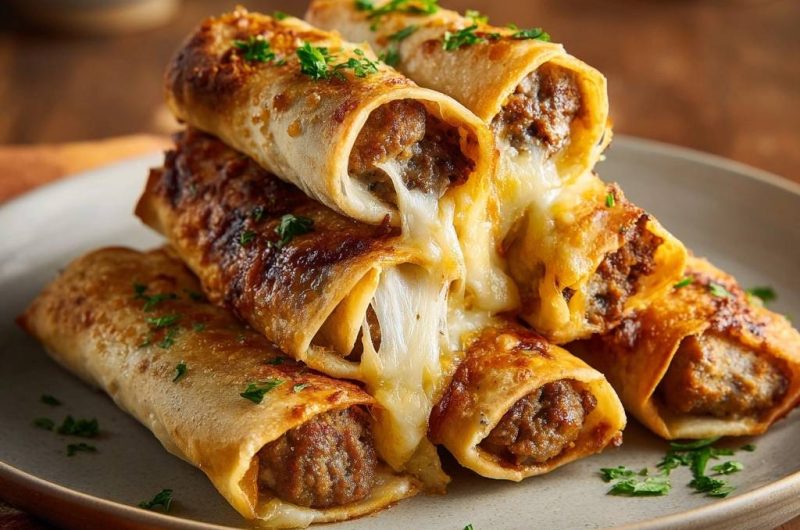 Hackfleisch-Taquitos