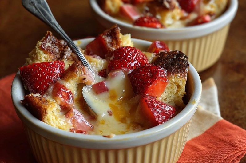 Erdbeer-Brotpudding