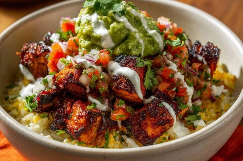 Hähnchen-Burrito-Bowl