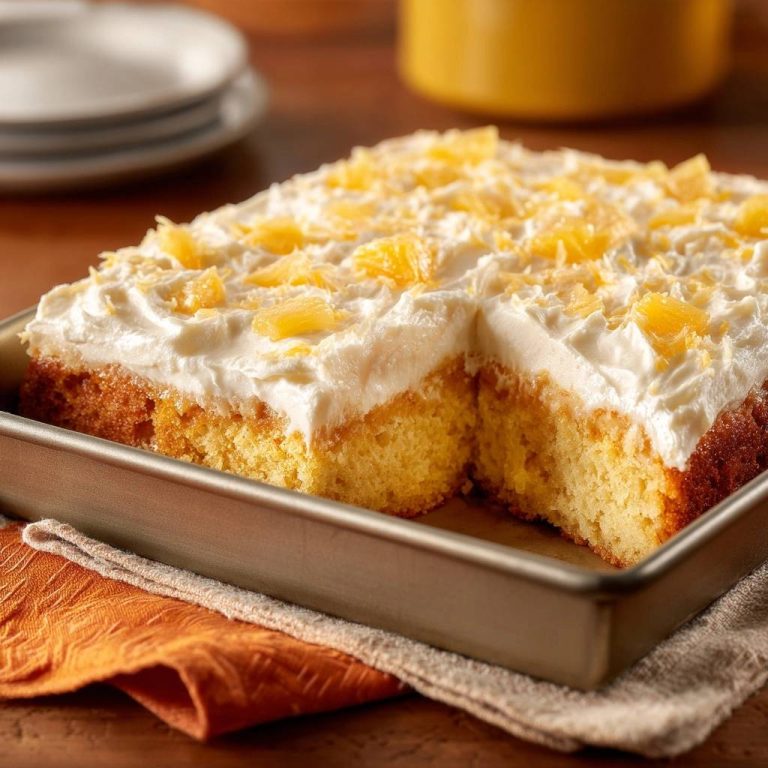 Saftiger Ananas-Sahne-Kuchen mit saftigem Innenleben, Anschnitt zeigt die lockere Textur und cremige Sahnehaube. Mit frischer Ananas garniert.