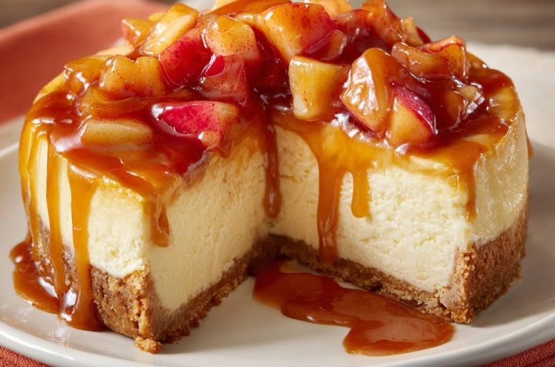 Apfel-Karamell-Cheesecake