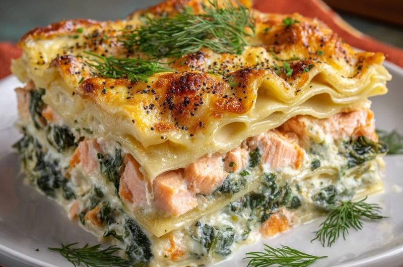 Lachs-Spinat-Lasagne