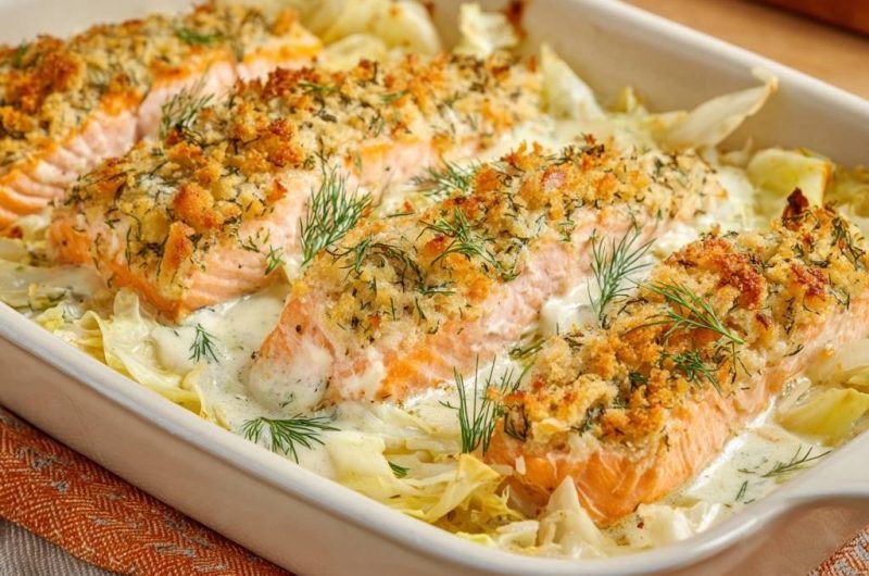 Fenchel-Lachs-Auflauf