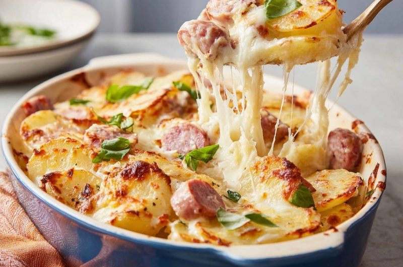 Kartoffel-Wurst-Gratin