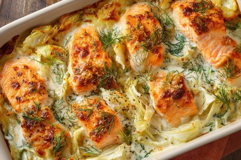 Lachs-Fenchel-Gratin