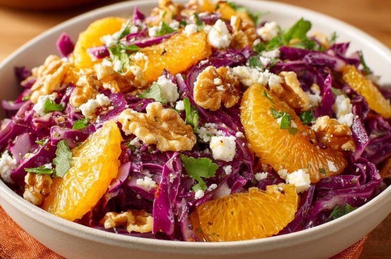 Rotkohl-Orangen-Salat