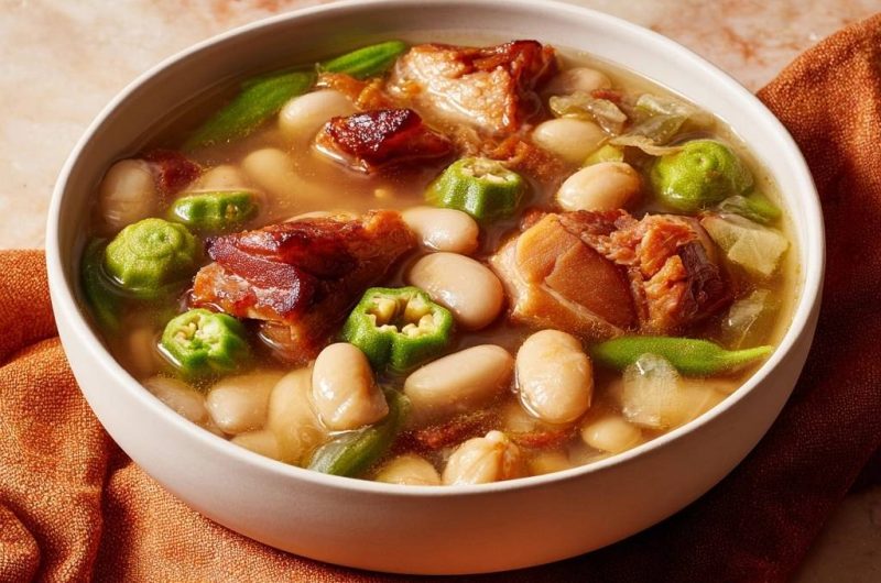 Okra-Bohnen-Eintopf