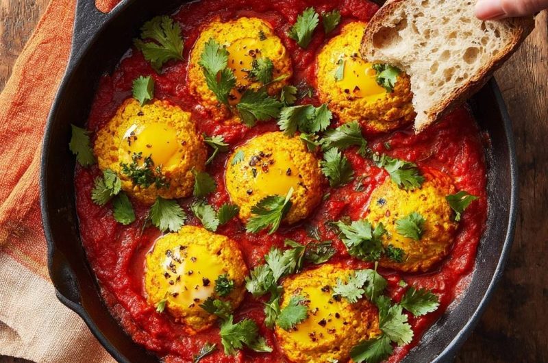 Kurkuma-Blumenkohl-Bällchen Shakshuka