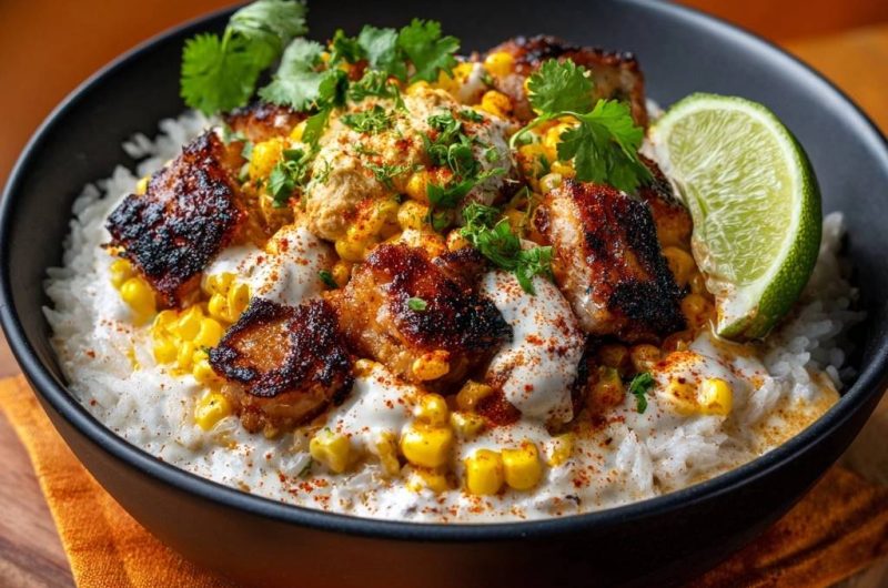 Hähnchen-Elote-Bowl