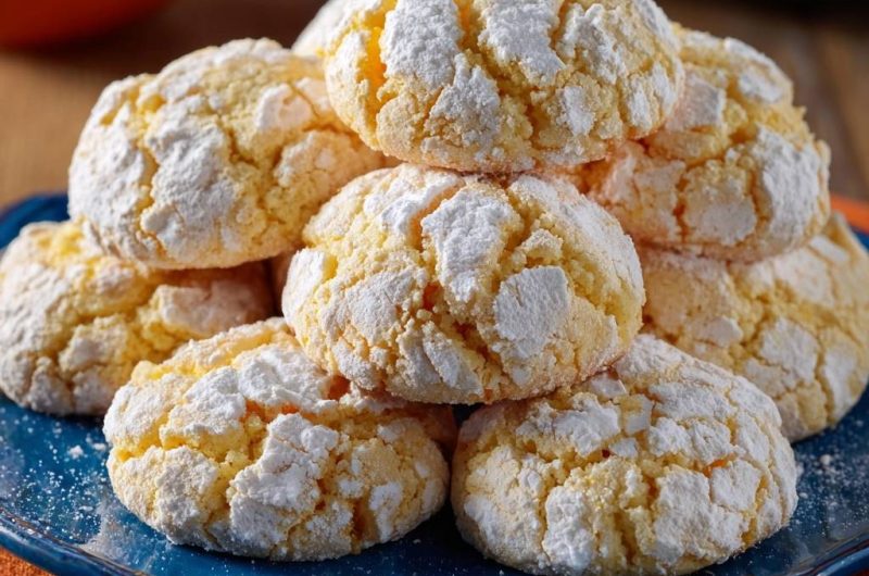 Orangen-Crinkle-Kekse