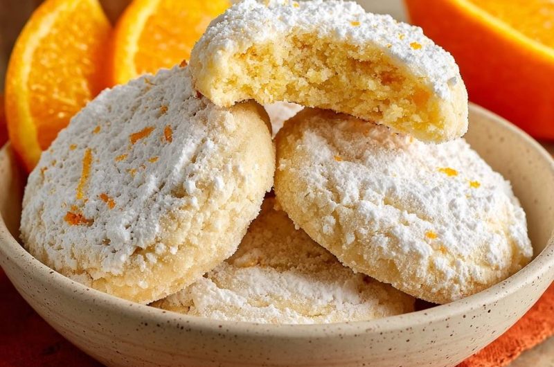 Orangen-Puderzucker-Kekse