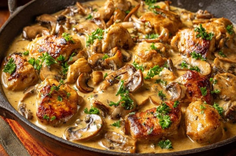 Hähnchen in Pilzsoße