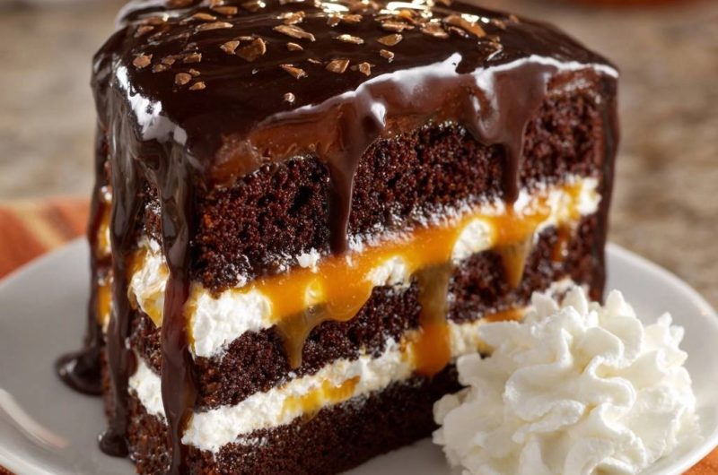 Schoko-Karamell-Sahnetorte