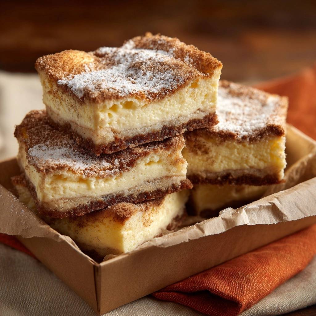 Zimtstreuselkuchen Mit Quarkfuellung Querschnitt 1 Zimtstreuselkuchen mit Quarkfüllung zeigt einen Nahaufnahme-Querschnitt, der die cremige Quarkfüllung und die knusprigen Streusel deutlich sichtbar macht.