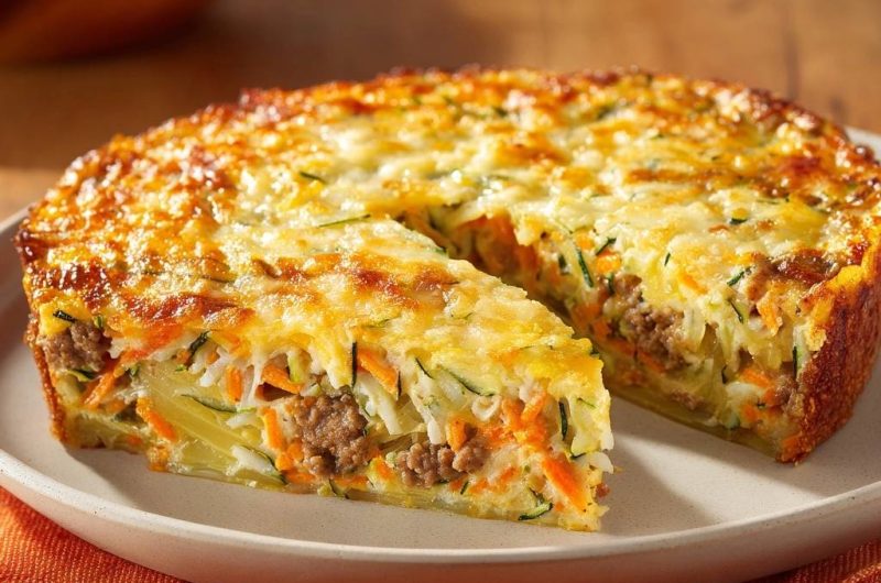 Zucchini-Karotten-Hack-Gratin