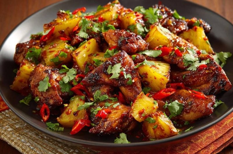 Ananas-Chili-Hähnchen
