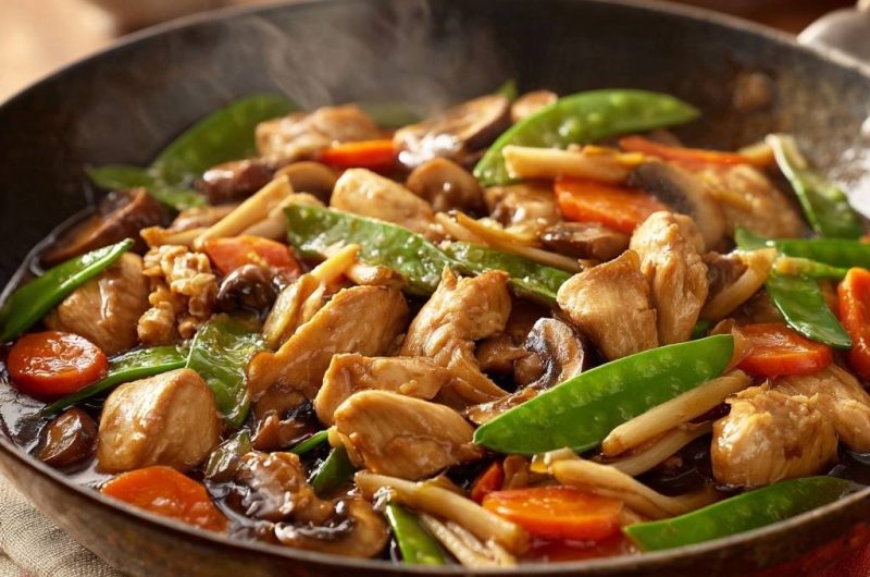 Hähnchen-Gemüse-Wok