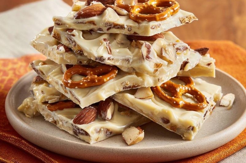 Brezel-Mandel-Weißschokoladen-Bark