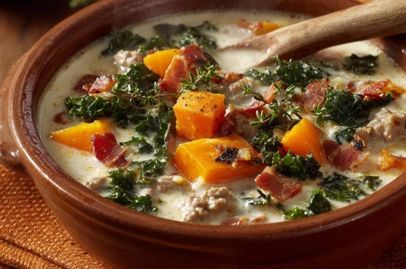 Kürbis-Grünkohl-Suppe