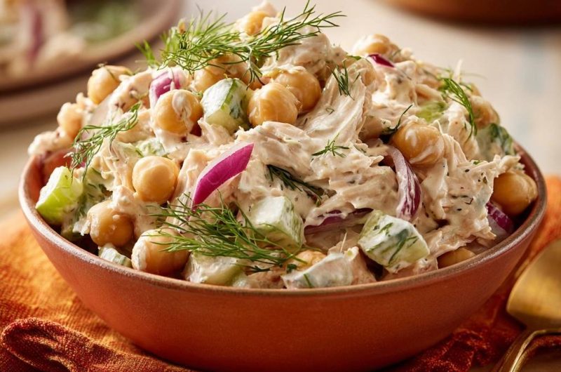 Hähnchen-Kichererbsen-Salat