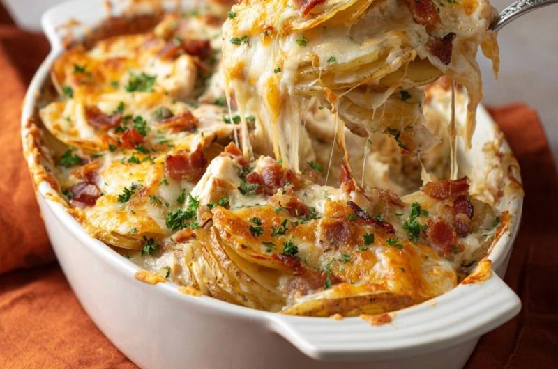 Kartoffel-Bacon-Gratin