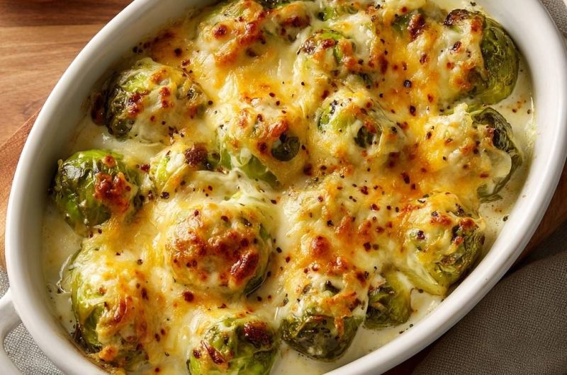 Käse-Rosenkohl-Auflauf