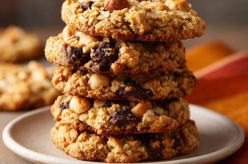 Hafer-Haselnuss-Schoko-Cookies