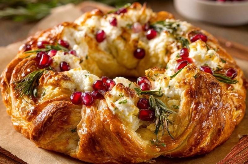 Feta-Granatapfel-Kranz