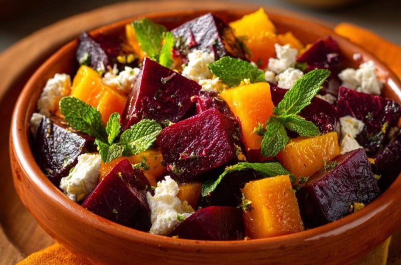 Beete-Kürbis-Feta-Salat