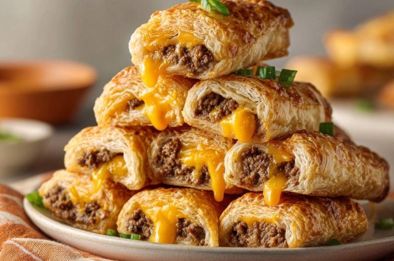 Hack-Käse-Blätterteig-Pasteten