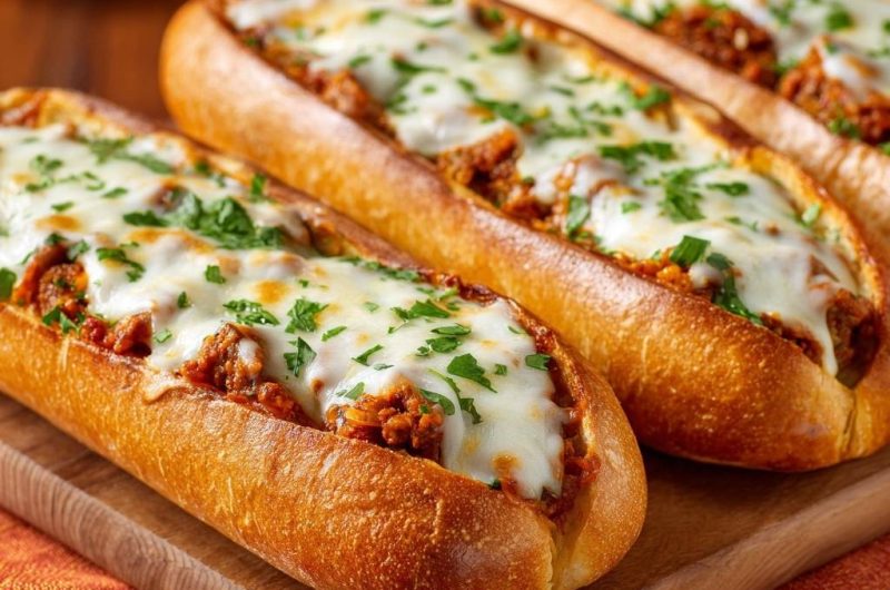 Hackfleisch-Baguettes