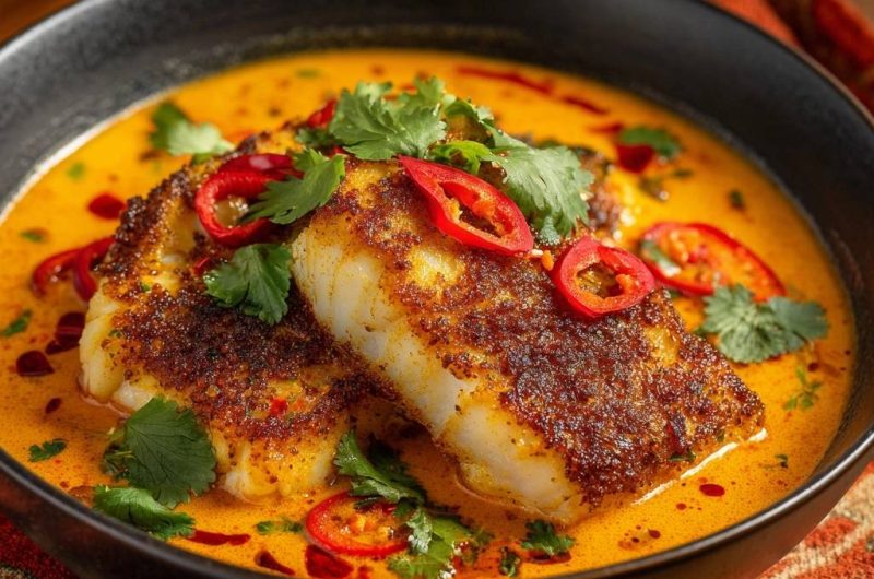 Fisch im Thai-Red-Curry