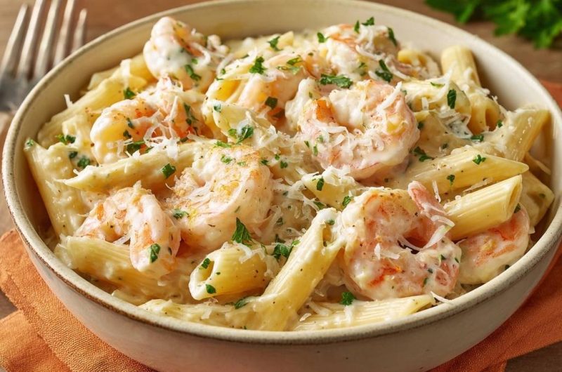Penne mit Garnelen