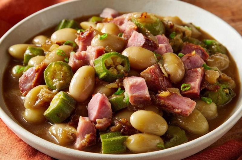 Okra-Bohnen-Eintopf