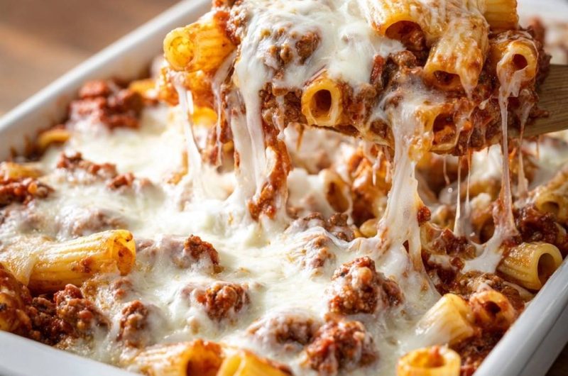 Rigatoni-Hack-Auflauf