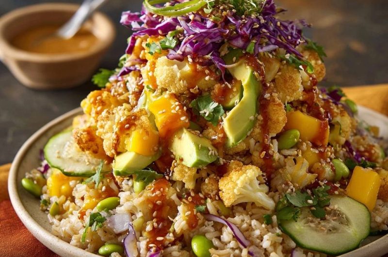 Blumenkohl-Teriyaki-Bowl