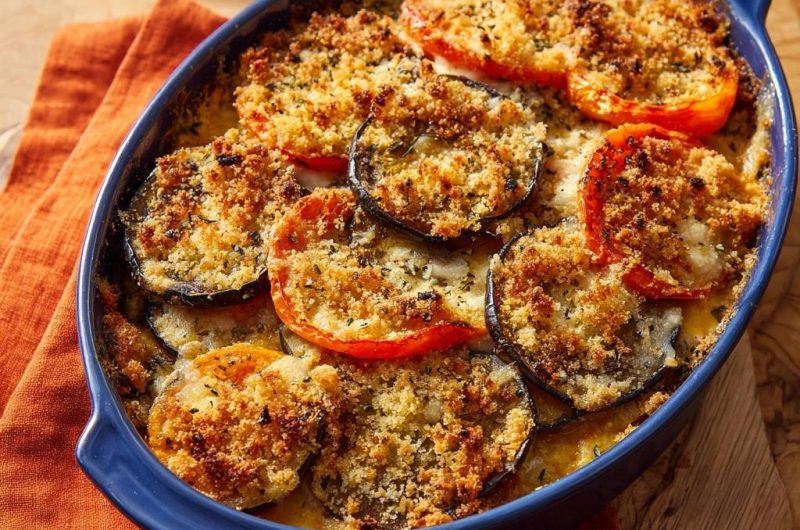 Auberginen-Tomaten-Gratin